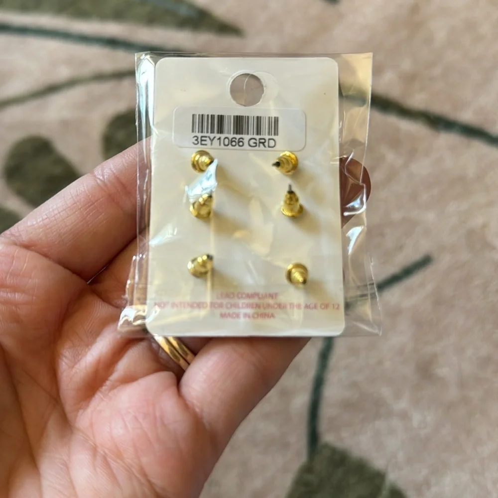 Bloom Collection Boutique Stud Earring Set Costume Jewelry Pearl Diamond Sparkle